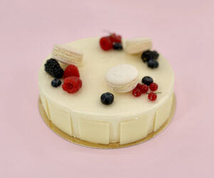 Mousse-Torte aus weißer Schokolade