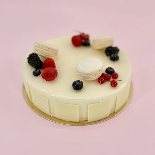 Mousse-Torte aus weißer Schokolade